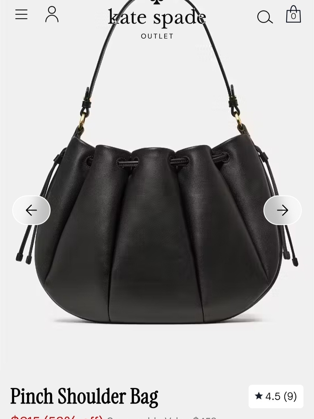 kate spade Black Pinch Shoulder Bag - Picture 3 of 8